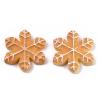 FASHEWELRY 10Pcs Christmas Theme Resin Leaf Charms Ornaments Flatback Biscuits Slime Charms Cookies Embellishments for Scrapbooking Craft Making view 1