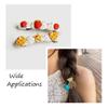 FASHEWELRY 10Pcs Christmas Theme Resin Leaf Charms Ornaments Flatback Biscuits Slime Charms Cookies Embellishments for Scrapbooking Craft Making view 4
