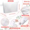 40 Pcs Blank Canvas Bag Sublimation Cosmetic Canvas Pouch (5 x 9 x 1.8 Inches) view 2
