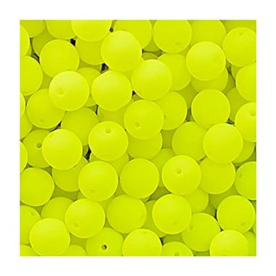 24 pcs Neon Czech Glass Beads with UV Effect 6 mm, Yellow
