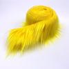 Ice Fabrics Craft Faux Fur Fabric Pre Cut Rolls - 4"x60" Fur Ribbon Mohair Fabric Strips - Super Soft and Fuzzy - Perfect for Crafts, Costumes & Decoration - Yellow - 4x60 view 1