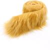 Ice Fabrics Craft Faux Fur Fabric Pre Cut Rolls - 4"x60" Fur Ribbon Mohair Fabric Strips - Super Soft and Fuzzy - Perfect for Crafts, Costumes & Decoration - Latte - 4x60 view 1