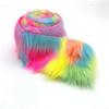 Ice Fabrics Craft Faux Fur Fabric Pre Cut Rolls - 4"x60" Fur Ribbon Mohair Fabric Strips - Super Soft and Fuzzy - Perfect for Crafts, Costumes & Decoration - Pastel Rainbow - 4x60 view 1