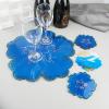 ZJchao 5Pcs Flower Coasters Resin, DIY Coaster Silicone Casting Set for DIY Resin Casting Craft, Home Decoration view 2