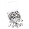 100 Pieces 12x6mm Rhodium Lobster Clasp Set Lobster Claw Clasps for Jewelry Making and Bracelets for DIY Craft Earring Necklace Bracelet Pendant Choker Jewelry Making Findings and Key Chain view 1