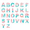FASHEWELRY 26Pcs Letter Resin Mold Charms 3D Alphabet Silicone Molds Pendants with Paillette for Keychain Necklace Jewelry Making Craft Ornaments view 1
