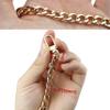 HEEHEE 15.7" (40cm) Purse Chain Strap, Sturdy Flat Iron Replacement Chain with Buckles, Comfortable Shoulder Crossbody Strap for Handbags, Upscale Color Gold Tone, 1 PCS view 4
