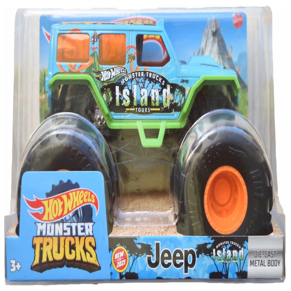Hot Wheels Monster Trucks Jeeps - Island Tours 1:24 Scale