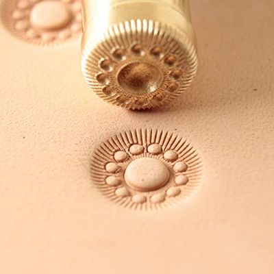 DandS ltd Leather Stamp Tool, Sunburst, Professional Steel Craft Tool for Leatherworking, Embossing, Carving & Stamping Leather Projects, Belts, Wallets & DIY Projects Compatible with Mallet #484