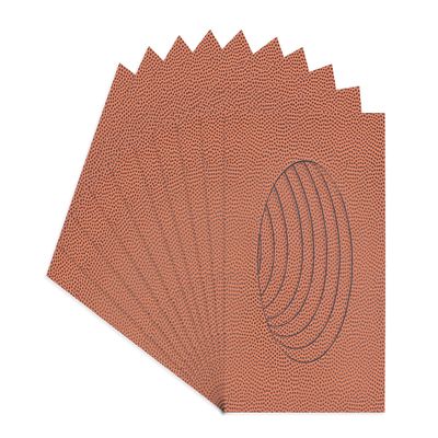 CountryArtHouse Football Texture Acid Free 6x7.5 Oval Picture Frame Mat with White Core Bevel Cut for 3x5 Pictures - Fits 6x7.5 Frame