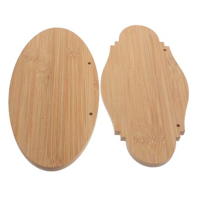2pcs Blank Plaques for DIY Crafts Unfinished Rustic Signs for Home Decoration Hanging Boards for Creative Projects and Designs