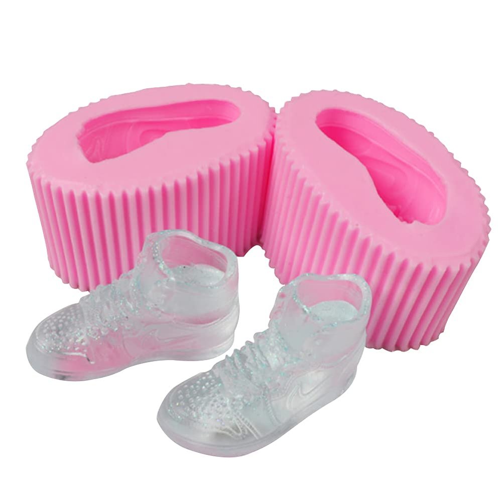 ZQWE Candle Mold 3D Kid Shoe Sneaker Chocolate Mold DIY Aromatherapy Mould for Handmade Plaster Craft Soap Making Home Decorating Ornaments