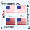 Eduard 1/350 Space Current US Navy Flag 3D Decal Plastic Model Decal EDU3DL53002 view 1