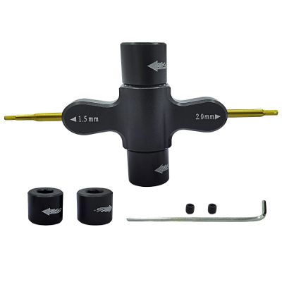 HOPLEX Multifunctional Quick Release Wrench Tool M5 M3 Wrench 1.5mm/2mm screwdriver with Built in One Way Bearing Tool for RC Drone FPV Racing