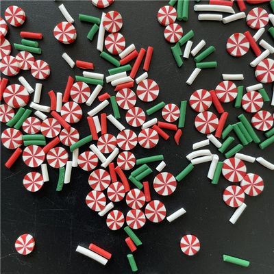 2ozs /Pack Christmas Mixes Slices Supplies Polymer Soft Clay DIY Decoration for Resin Nail Art Slime Kit DIY Cake Dessert Simulation Food Craft Making RT13