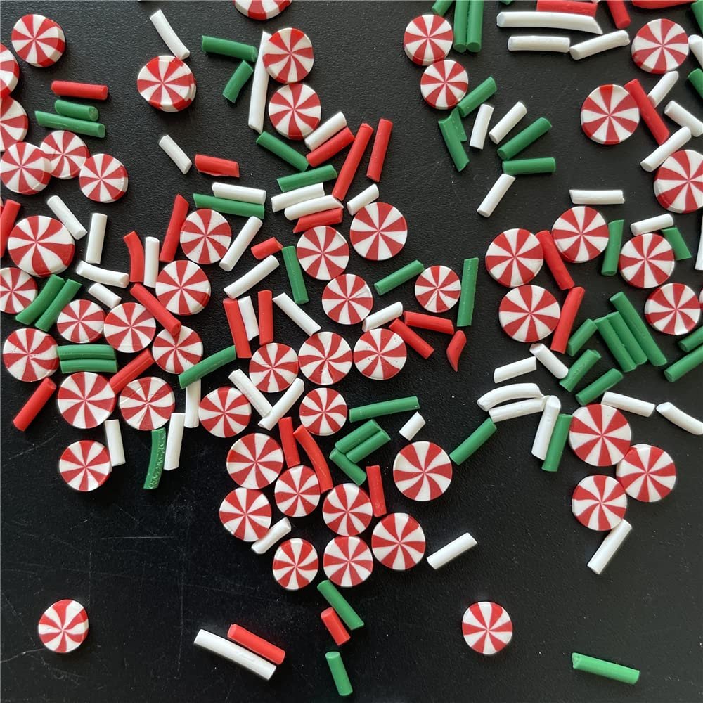 2ozs /Pack Christmas Mixes Slices Supplies Polymer Soft Clay DIY Decoration for Resin Nail Art Slime Kit DIY Cake Dessert Simulation Food Craft Making RT13