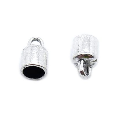 30 Pieces Antique Silver Plated Jewelry Finding Suppliers Wholesale QN2N6W Tassel Head Leather Cord End Cap