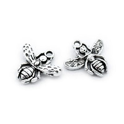 510 Pieces Antique Silver Plated Jewelry Making Charms Suppliers Wholesale Z1TC4A Bee Honeybee