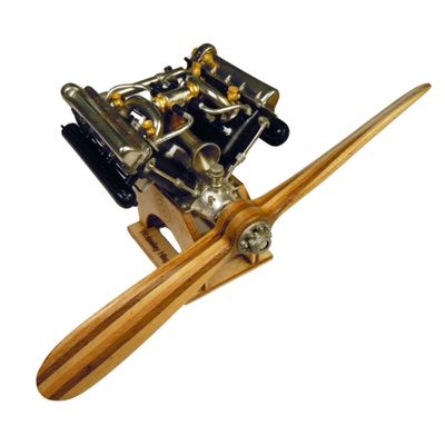 Model Airways MA1061 - SE-5 Wolseley Viper Engine 1:16 Scale - Realistic Replica Metal and Wood Kit - Authentic Aircraft Engine Model Kit to Assemble