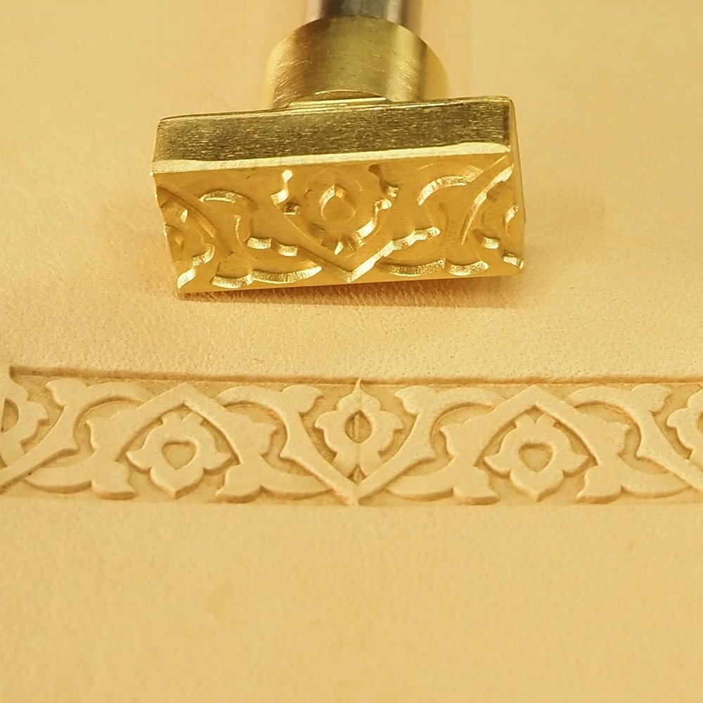 DandS ltd Leather Stamp Tool, Ornamental, Professional Steel Craft Tool for Leatherworking, Embossing, Carving & Stamping Leather Projects, Belts, Wallets & DIY Projects Compatible with Mallet #536