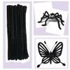 100 Pcs Black Pipe Cleaners Chenille Stem for DIY Crafts,Arts,Wedding,Home,Party,Holiday Decoration 6 mm x 12 Inch view 3