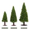 Veemoon 15Pcs 6/8/ 10 CM Mini Christmas Trees Miniature Pine Trees with Wood Base for Miniature Scene Christmas Decoration DIY Green Scenery Landscape view 2