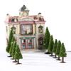 Veemoon 15Pcs 6/8/ 10 CM Mini Christmas Trees Miniature Pine Trees with Wood Base for Miniature Scene Christmas Decoration DIY Green Scenery Landscape view 3