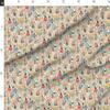 Spoonflower Fabric - Flowers Gnomes Nature Garden Folklore Florals Printed on Organic Cotton Sateen Fabric Fat Quarter - Sewing Quilting Apparel Home Decor view 2