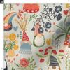 Spoonflower Fabric - Flowers Gnomes Nature Garden Folklore Florals Printed on Organic Cotton Sateen Fabric Fat Quarter - Sewing Quilting Apparel Home Decor view 3