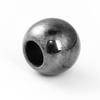 100 pcs Gunmetal Smooth Ball Spacer Beads - 10mm - Large Hole: 4.7mm - Fits European Cords and Paracord! view 1