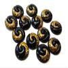 10 pcs Druzy Resin Embellishment Cabochons - 12mm - Bi Color Style - Black and Gold - Multicolor view 1