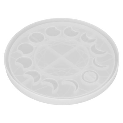 Moon Phase Tray Mold, Silicone Large Resin Goddess Mold Moon Phase Tray Candle Holder Mold for Home Decor, Wedding Centerpiece DIY Crafts Jewelry Making