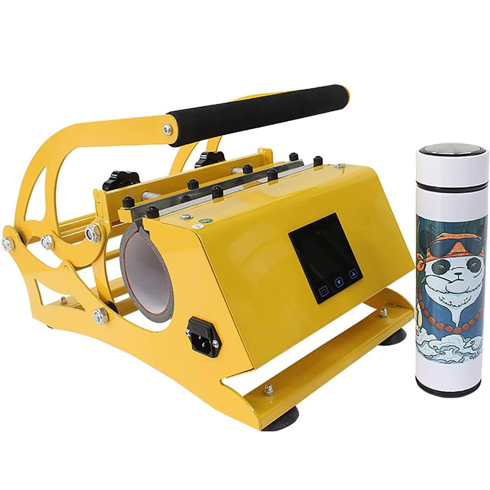WANYE Mug Heat Press for 15oz 20oz 30oz Mug Heat Press Machine Cup Heat Transfer Sublimation Multicolor for Transferring Pictures On Mugs, Ceramic Cup and Bottle Yellow- 30oz