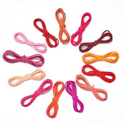 Faux Suede Leather Thong Flat String Trim, Jewellery Bracelet Craft, 3mm, 62 Colors. Teal Blue #1163, 10 Meters