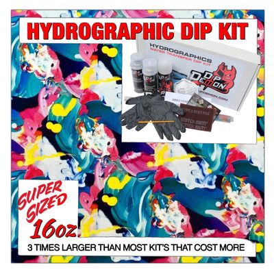 Hydrographic Dip Kit Paint Splatter #7 16oz dip demon Hydro dip Dipping