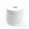 10.93 Yards 3mm Round Braided Cowhide Cords WhiteSmoke Genuine Braided Leather Cords for Bracelet Necklace Jewelry Making view 1