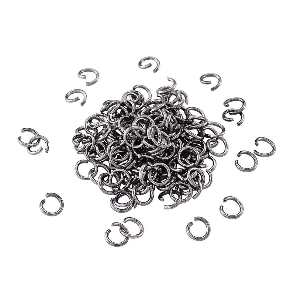 Boutigem 1000pcs Stainless Steel Open Jump Ring 6mm Tiny Round Connector Ring for DIY Jewelry Craft Bracelet Necklace Earring Keychain