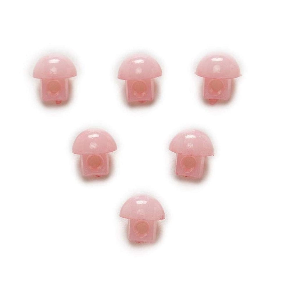 100pcs 5mm Mini Candy Multicolor Single Color Optional 2 Hole Round Shank Resin Buttons Sewing Scrapbooking DIY (Color : Pink)