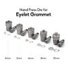 1Set Eyelet Grommet Die 4mm 5mm 6mm 8mm 10mm 12mm 14mm 20mm for Hand Press Tool Machine-4mm view 2