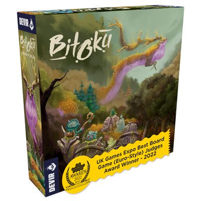 Devir - Bitoku Board Game, Advanced Strategic Eurogame with Dice Placement, Engine Building & Hand Management, for Teens & Adults, Ages 14+, 14 Players, 120 Playtime (English & Spanish Version)