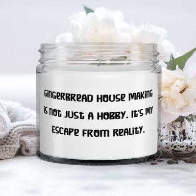 Sarcasm Gingerbread House Making Gifts, Gingerbread House Making is not Just a Hobby. It's My, Fancy Holiday Candle Gifts For Men Women