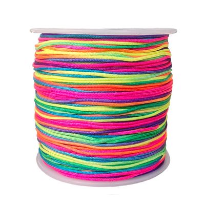 Xiezyu 0.8mm Nylon Cord Thread Beading String for Macrame Bracelets Chinese Knotting,Necklaces,Pendant,Jewelry Making 109 Yards (Rainbow)