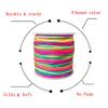 Xiezyu 0.8mm Nylon Cord Thread Beading String for Macrame Bracelets Chinese Knotting,Necklaces,Pendant,Jewelry Making 109 Yards (Rainbow) view 3
