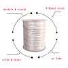 Xiezyu 2.0 mm Nylon Satin Cord Thread Beading String for Macrame Bracelets Chinese Knotting,Necklaces,Jewelry Making 109 Yards (White) view 3