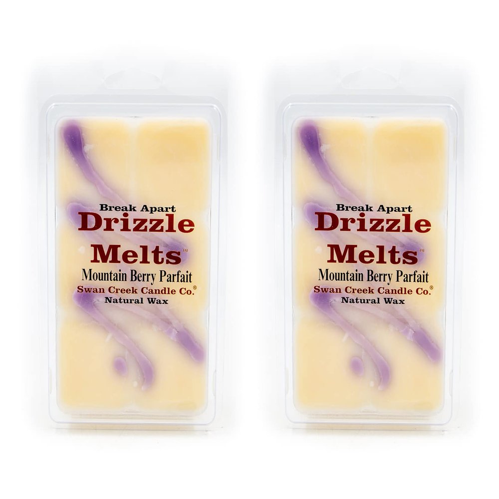 Swan Creek Candle Natural Wax Drizzle Melts - Mountain Berry Parfait 2 Pack, Indigo, (211-02)