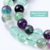 OLYCRAFT 92pcs 8mm Natural Fluorite Beads Grade AB Energy Beads Round Loose Gemstone Beads Assortments Supplies Accessories Energy Stones for Bracelet Necklace Jewelry Making view 3