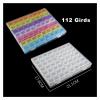 HANRUO 28/56/224 Diamond Painting Accessories Tool Nail Art Rhinestone Bead Storage Box (Color : Mixed 112 Girds) view 2