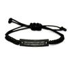 Inappropriate Model Railroads Gifts, Model Railroads is not a Hobby. It's a Post-Apocalyptic Life, Model Railroads Black Rope Bracelet from view 1