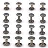 50 Sets Gun Metal Double Cap Rivets Gun Metal Leather Rivets Use for Rapid Rivets Leather Craft Repair Leather Clothing and Crafts (14mm) view 1