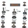 50 Sets Gun Metal Double Cap Rivets Gun Metal Leather Rivets Use for Rapid Rivets Leather Craft Repair Leather Clothing and Crafts (14mm) view 2